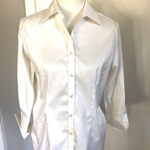 NWOT French Cuff Button-up Top w/Stretch